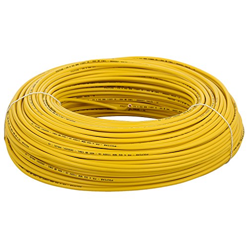 Polycab 0.5 Sqmm Single core Fr Pvc Insulated Copper Flexible Cable Yellow  (100 Meters)