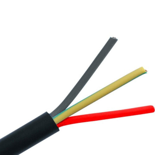 Polycab 0.50 Sqmm, 3 core Pvc Insulated & Sheathed Copper Flexible Cable Black  (100 Meters)
