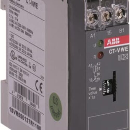 CT-VWE Time relay- impulse-ON 1c/o- 0.1-10s- 24VAC/DC 220-240VAC