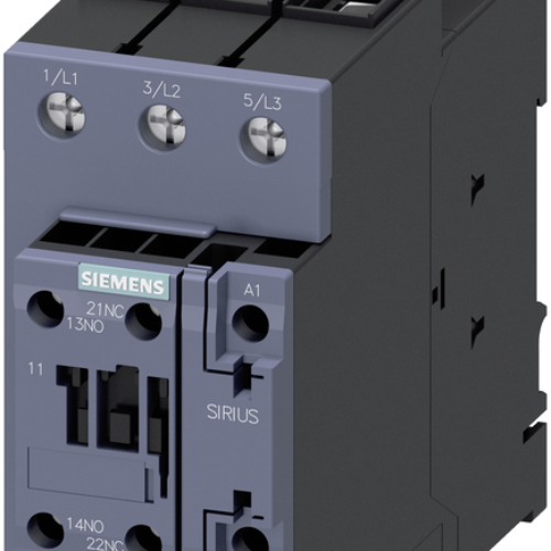 Siemens 3RT20381KB40 80A- 37KW- 24VDC- 1NO+1NC- WITH INTEGRATED VARISTOR- S2- CONTACTOR RELAY- SCREW TERM.