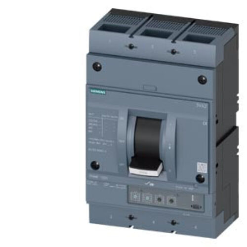 Siemens 3VA25105HM320AA0 1000A- 55KA-3P- MCCB- MICROPROCESSOR TRIP UNIT- ETU330 LIG- ICS=100% ICU 415V AC