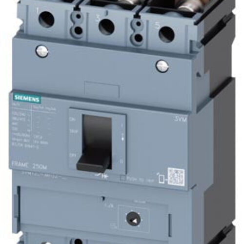Siemens 3VM12205MH320AA0-MCCB 200A 3P CIRCUIT BREAKER IEC FRAME 55KA @ 415V