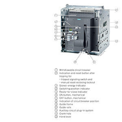 Siemens 3WT82526QA165BC2 – 2500A;FR-II;3P;EDO;ETU37WT (LSING+DISPLY)VV TER.