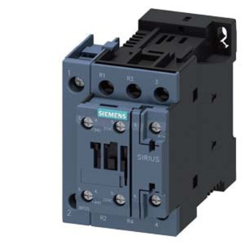 Siemens Contactor- 2No + 2Nc- Ac 3- 11 Kw- 220 V Dc- 50 Hz- 4 Pole- 2No + 2Nc- Size S0- Screw – 3RT25261BM40