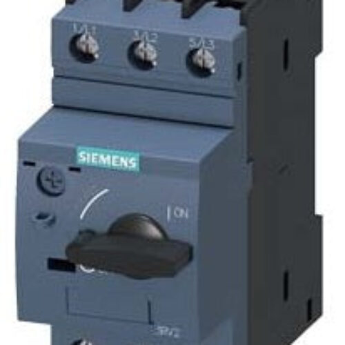 Siemens 3RV24111DA10-CKT BREAKER SZ S00-FOR TRANSFORMER PROT.A-RELEASE 2.2-3.2A-N-RELEASE 65A SCREW CONN.