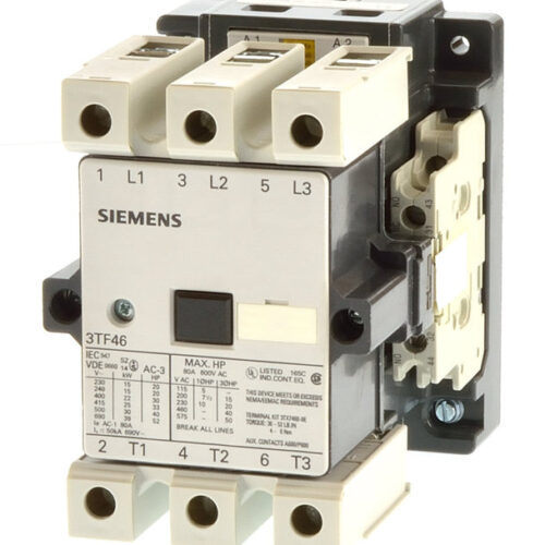 Siemens Sicop 45A 110V 2NO+2NC Triple Pole Contactor, 3TF46020AF0ZA01