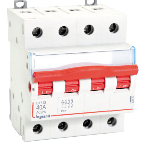 Legrand 406519 – 40A FP AC:415V DX3 ISOLATORS