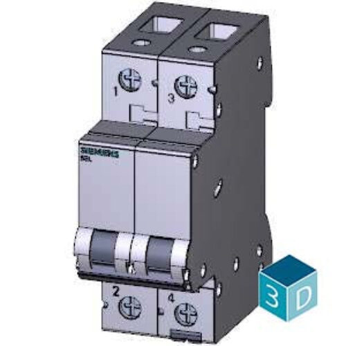 Siemens 5SL72638RC – 63A 2P 15kA 240/415V AC 5060Hz WITH D CURVE BETAGARD MINIATURE CKT BREAKER