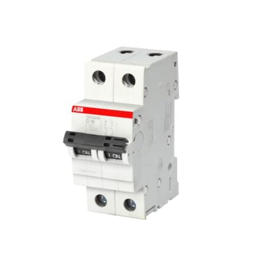 ABB SB202M-D1.6; Miniature Circuit Breaker; D-Char.; 10kA; 1.6A; 2P