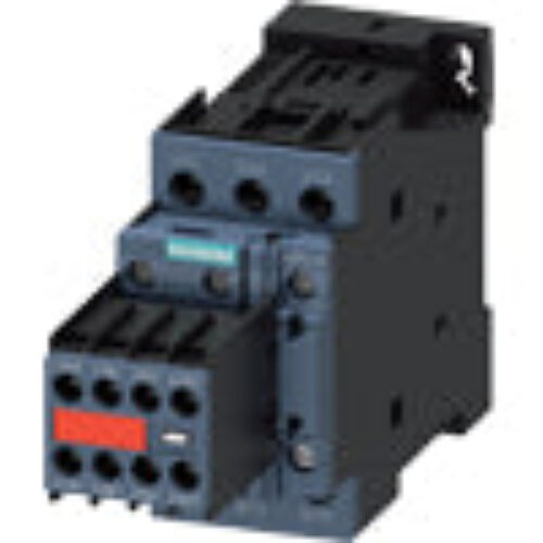 Siemens 3RT20261BB443MA0 25A- 11kW- 2NO+2NC- 24V DC- 3P- S0- CONTACTOR- SCREW TERM.- CAPTIVE AUX. SWITCH
