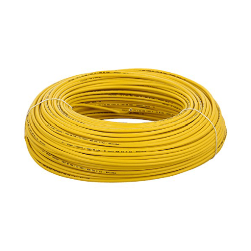 Finolex 1.5 SQMM SINGLE CORE PVC Insulated  COPPER FLEXIBLE Cable  YELLOW (100 Meters)