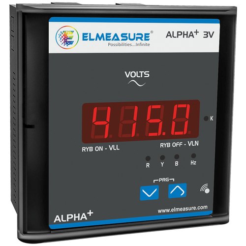 Elmeasure 3 Phase VoltMeter with DO 4 Digit LED Display – ALPHA + 3V4-20mA